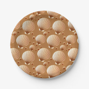 Prato De Papel Chocolate e conchas de estanho no cacau