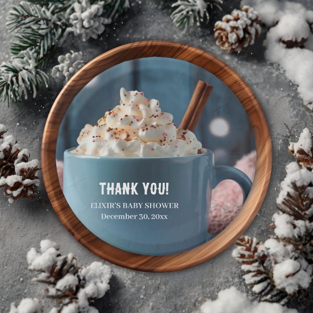 Prato De Papel Chocolate Quente com Chá de fraldas de Creme Ocupa (Criador carregado)