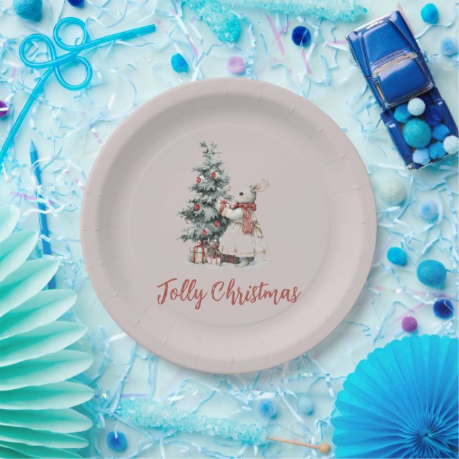 Prato De Papel Christmas Celebration Paper Plate | Joyful Holiday (Festa)