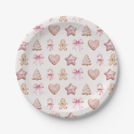 Prato De Papel Christmas Cookie Pattern Baby Shower
