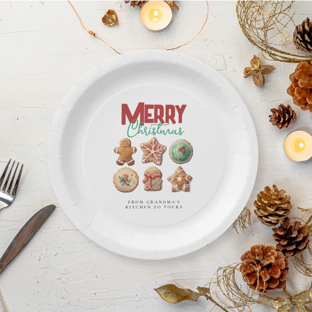 Prato De Papel Christmas Cookies Festive Holiday Baking Party (Criador carregado)