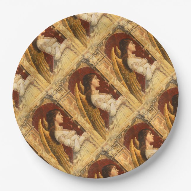 Prato De Papel Christmas Fresco Angel (Frente)