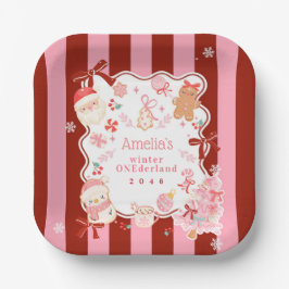Prato De Papel Christmas Holiday Paper Plate for Any Events