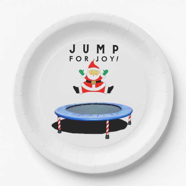 Prato De Papel Christmas Holiday Party Trampoline (Frente)