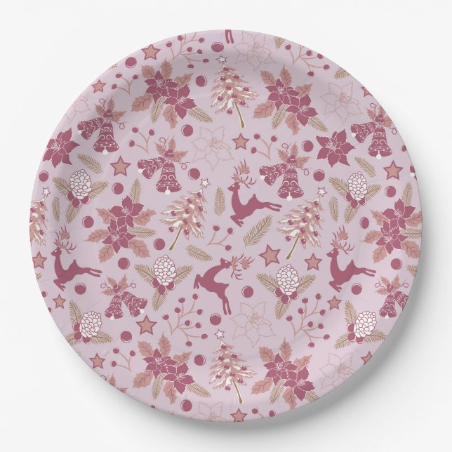Prato De Papel Christmas holidays (Frente)