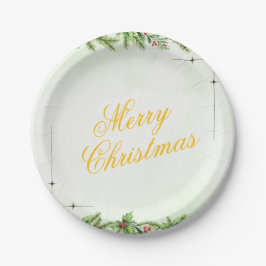 Prato De Papel Christmas Paper Plate – Festive Holiday Tableware