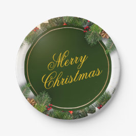 Prato De Papel Christmas Paper Plate – Festive Holiday Tableware
