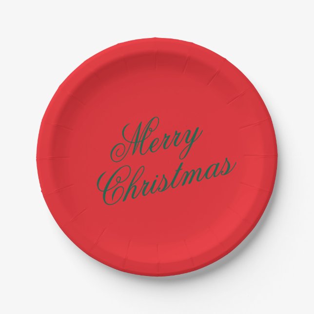 Prato De Papel Christmas Paper Plate – Festive Holiday Tableware (Frente)