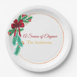 Prato De Papel Christmas Paper Plates – Festive Holiday 