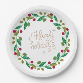 Prato De Papel Christmas Paper Plates– Holiday Party Dining 