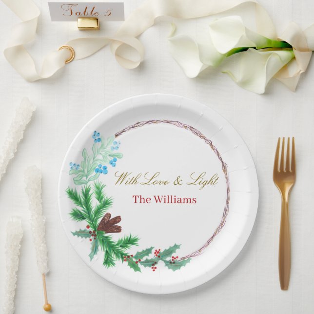 Prato De Papel Christmas Paper Plates – Party Table Style (Casamento)