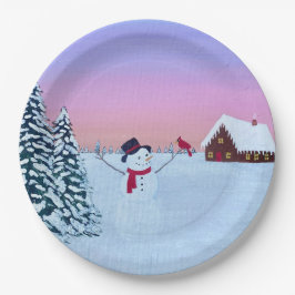 Prato De Papel Christmas sunset