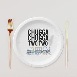 Prato De Papel Chugga Chugga Dois | SEGUNDO ANIVERSÁRIO | Chapas