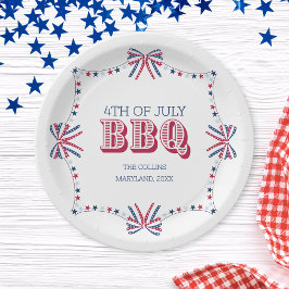 Prato De Papel Churrasco do Sindicato da Família Moderna 4º de ju