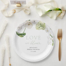 Prato De Papel Chuva de Amor em Flor Chá de Noiva