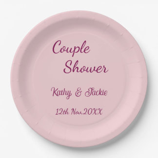 Prato De Papel chuva de casal rosa roxo pastel casamento nome dat