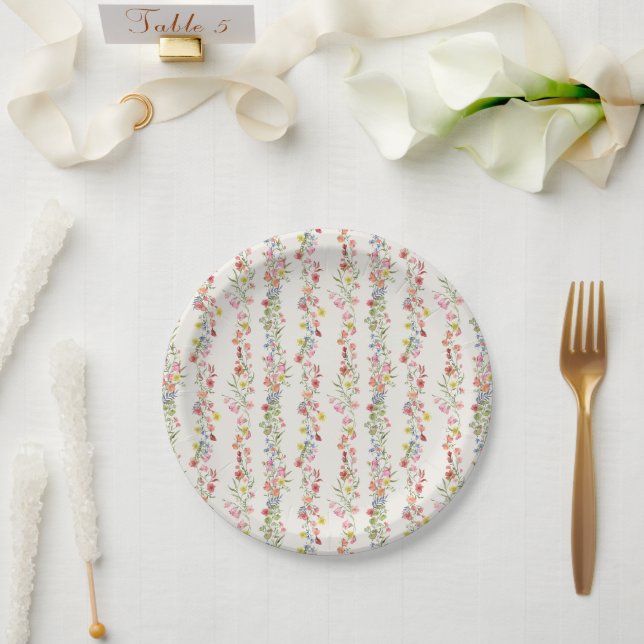 Prato De Papel chuva de flores selvagens boho verão casamento Bab (Casamento)