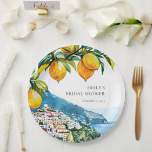 Prato De Papel Chuva de Noiva Limão Cítrico Costa Amalfi