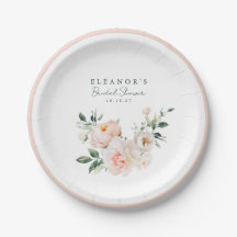 Chuva de Noiva Rosa Água Floral Peônia Beige