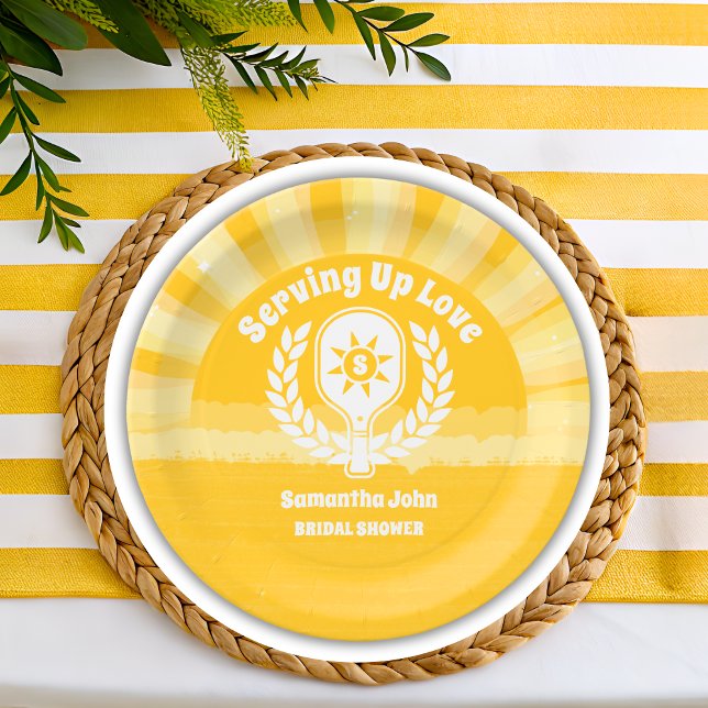 Prato De Papel Chuva de Prendas de Picles Retro Sunshine (Paper Plates)
