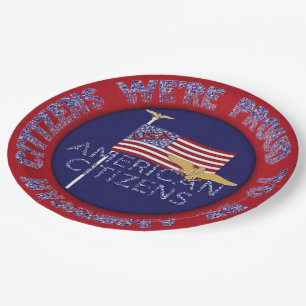 Prato De Papel Cidadãos americanos, placas do partido do