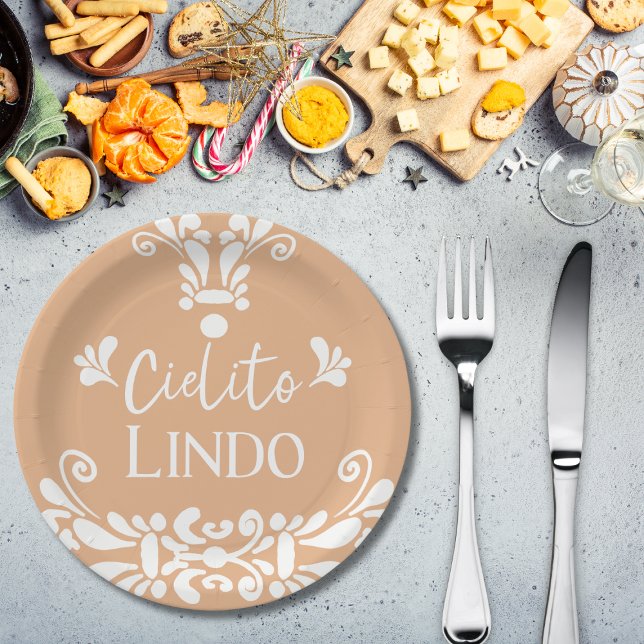 Prato De Papel Cielito Lindo Chá de fraldas Neutro Fiesta Mexican (Criador carregado)