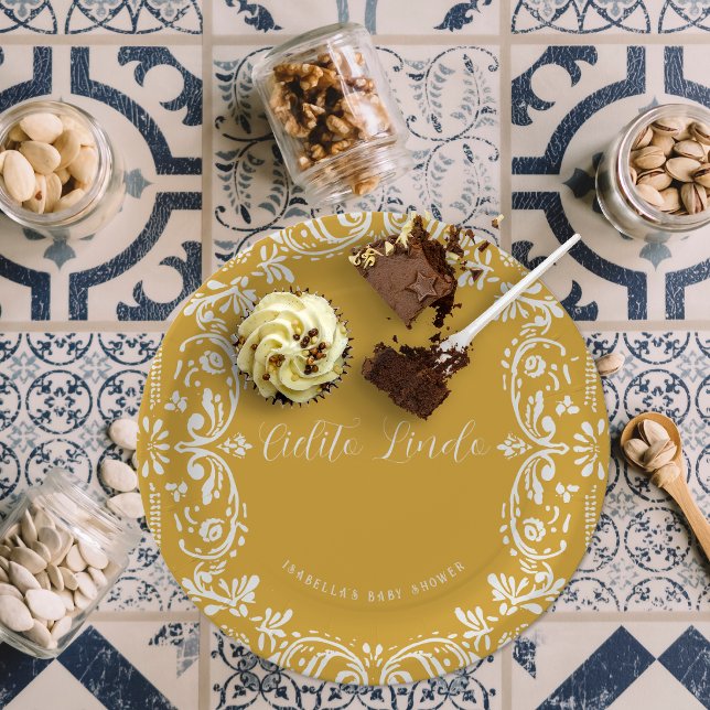 Prato De Papel Cielito Lindo Mexicano Papel Picado Talavera (Criador carregado)