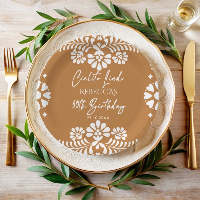 Prato De Papel Cielito lindo terracotta mexicano 60 anos (Criador carregado)