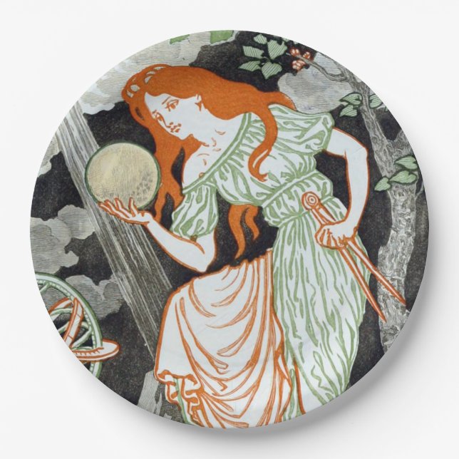 Prato De Papel Cientista feminina (Mulheres na Ciência e Tecnolog (Frente)