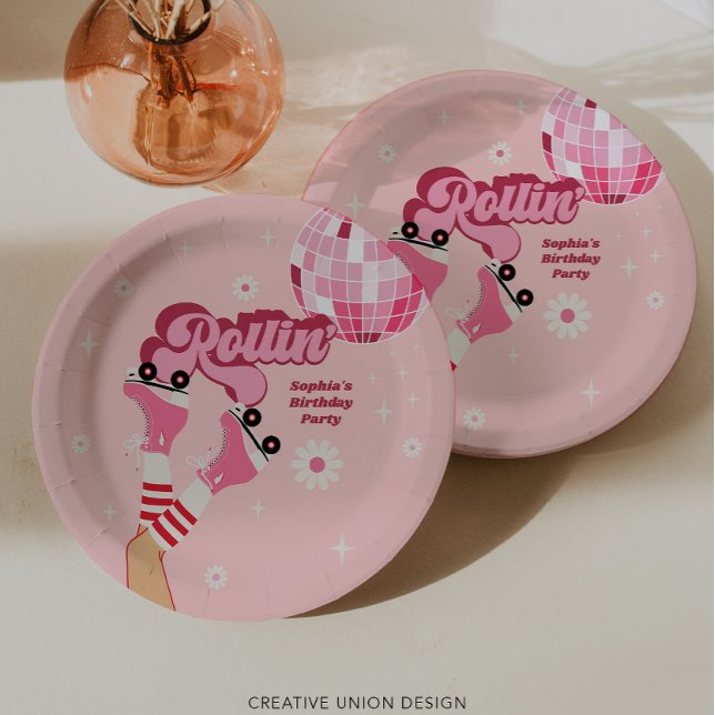 Prato De Papel Cilindros de papel redondo com Festa de aniversári (Criador carregado)