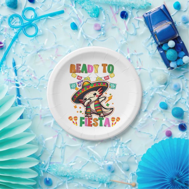 Prato De Papel Cinco de Mayo Fiesta - Festa Adorável Axolotl (Festa)