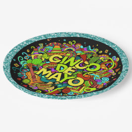 Prato De Papel Cinco de Mayo Party Goods Plates