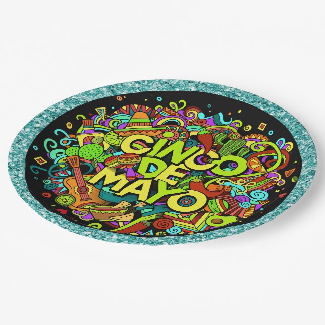 Prato De Papel Cinco de Mayo Party Goods Plates (Inclinado)