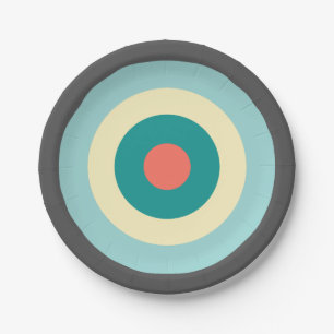 Prato De Papel Cinza Combination Bullseye