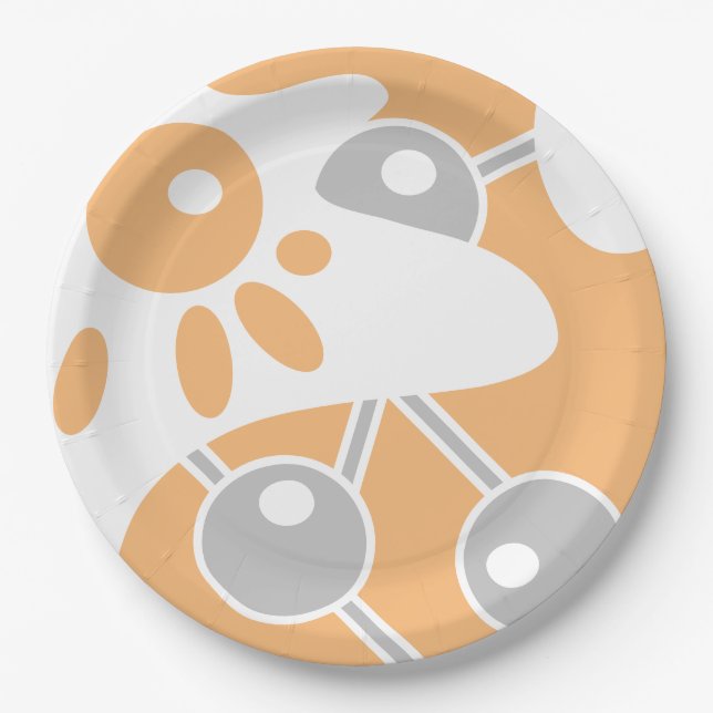 Prato De Papel Cinza de Pêssego - Portão Branca 1 (Frente)