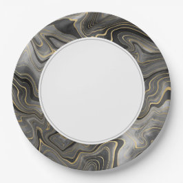 Prato De Papel Cinza Strata Terra Preta