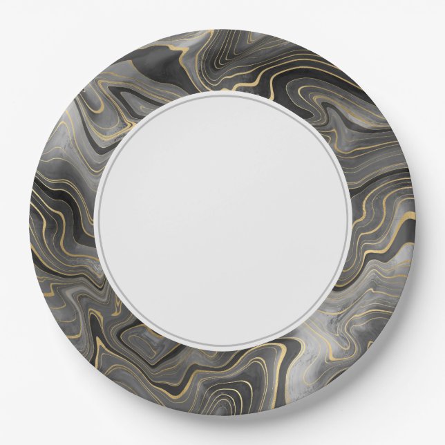 Prato De Papel Cinza Strata Terra Preta (Frente)