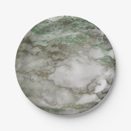 Prato De Papel Cinzas Brancas Geométricas Carrara Mint Cali Doura