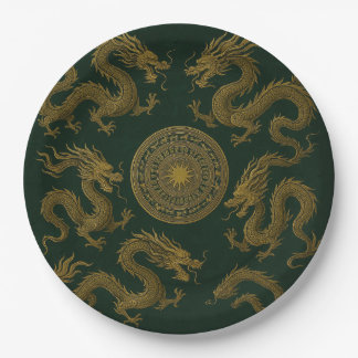 Prato De Papel Circle of Dragons Plate