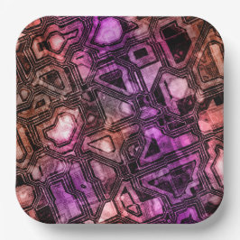 Prato De Papel Circuitos gemstone - astro flare :