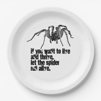 Prato De Papel citação de aranha provérbio design