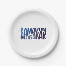 Prato De Papel Citação islâmica Ramadan Mubarak