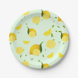 Prato De Papel Citrino tropical SUMMER Laranja limão fina