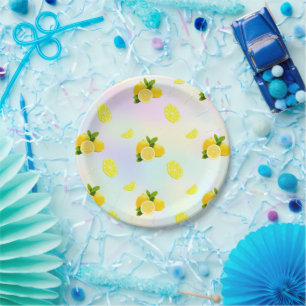 Prato De Papel Citrinos tropicais, Verão fresco, Tripa de limão d