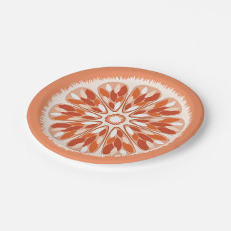 Prato De Papel Citrus Slices Orange