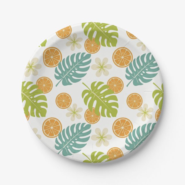 Prato De Papel Citrus Tropical (Frente)