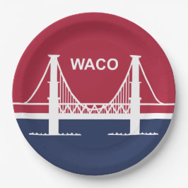 Prato De Papel City Flag of Waco (Texas, EUA)