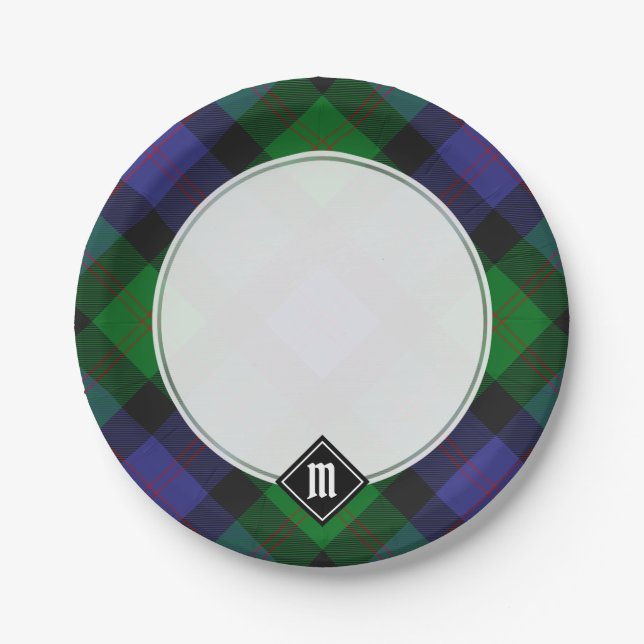 Prato De Papel Clan Blair Tartan Paper Plates (Frente)