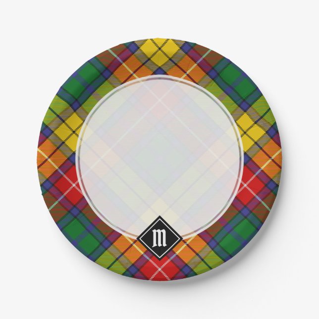 Prato De Papel Clan Buchanan Tartan (Frente)