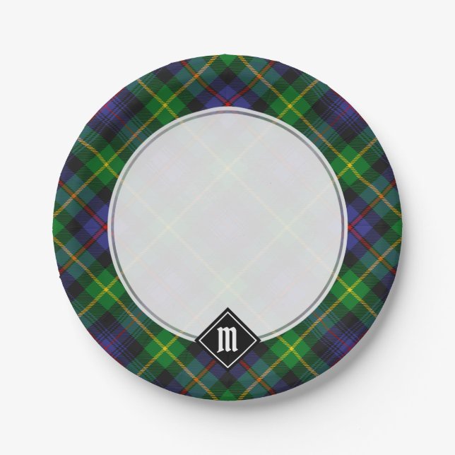 Prato De Papel Clan Farquharson Tartan Paper Plates (Frente)